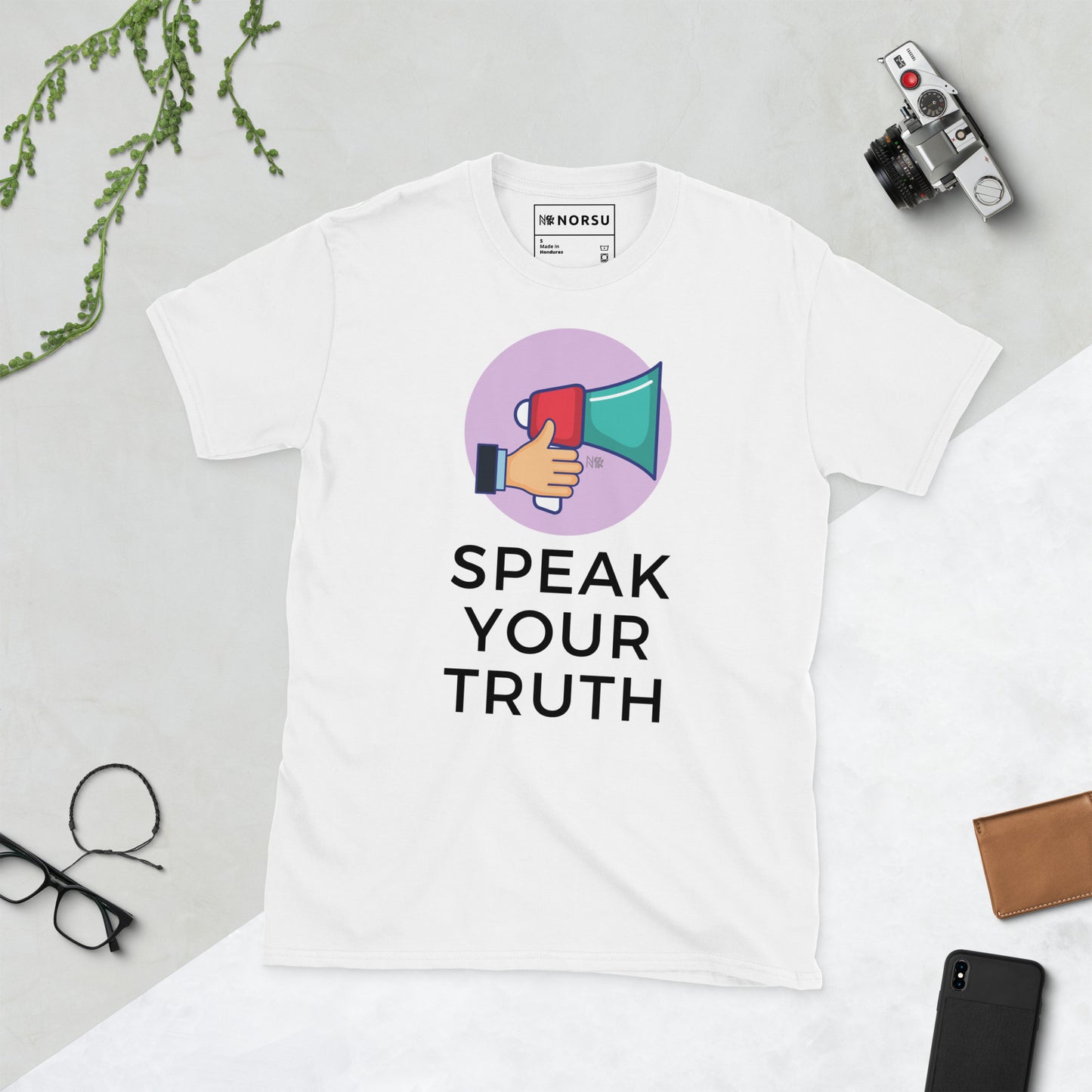 Λευκό Ανδρικό T-shirt - Speak your truth