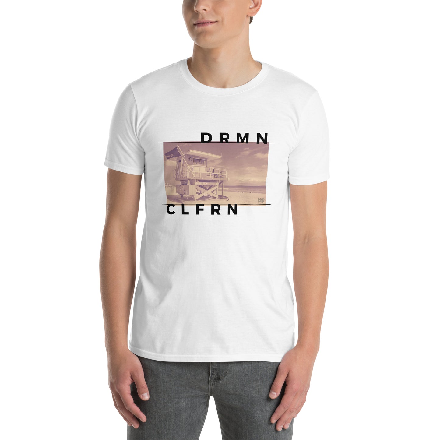 Λευκό Ανδρικό T-shirt - Dreamy Californication