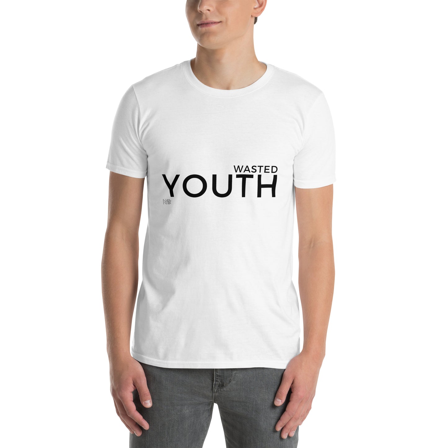 Λευκό Ανδρικό T-shirt - Wasted Youth