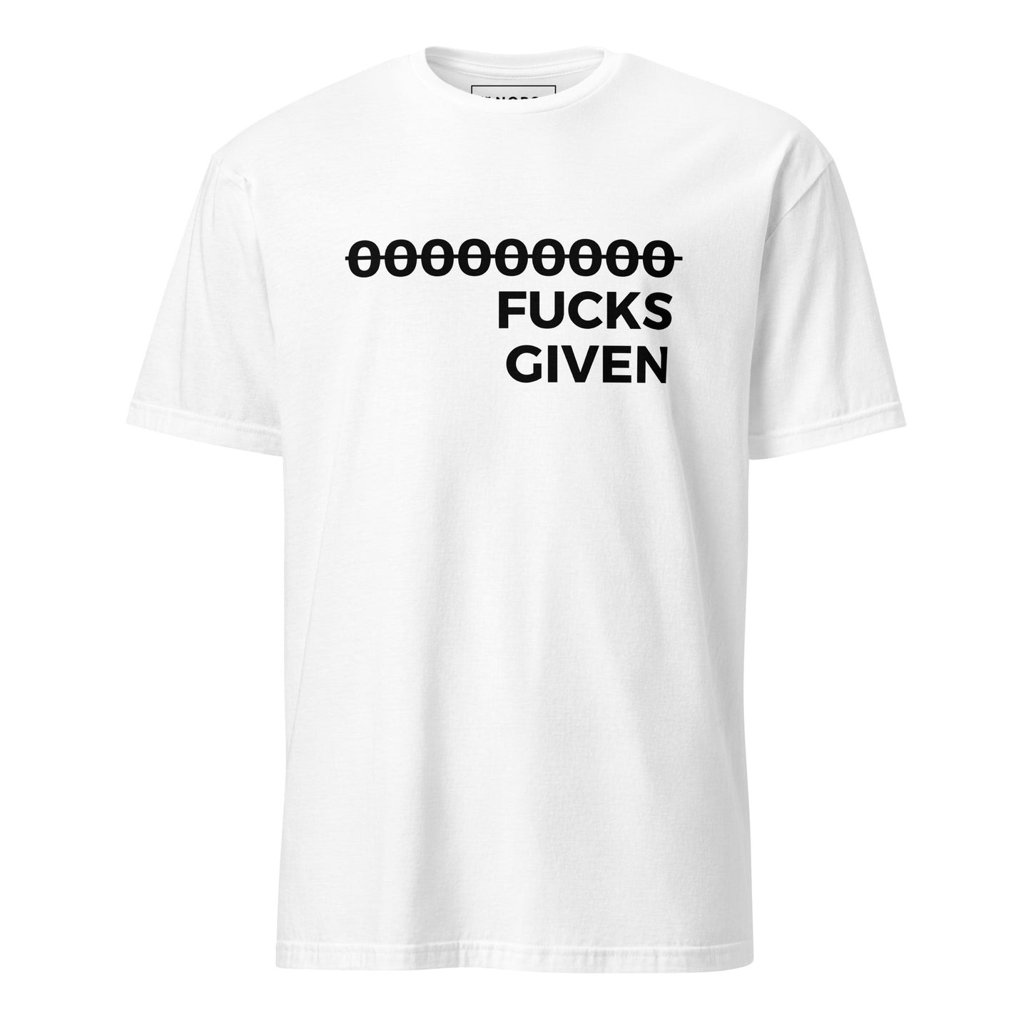 Λευκό Ανδρικό T-shirt - Zero F*cks Given