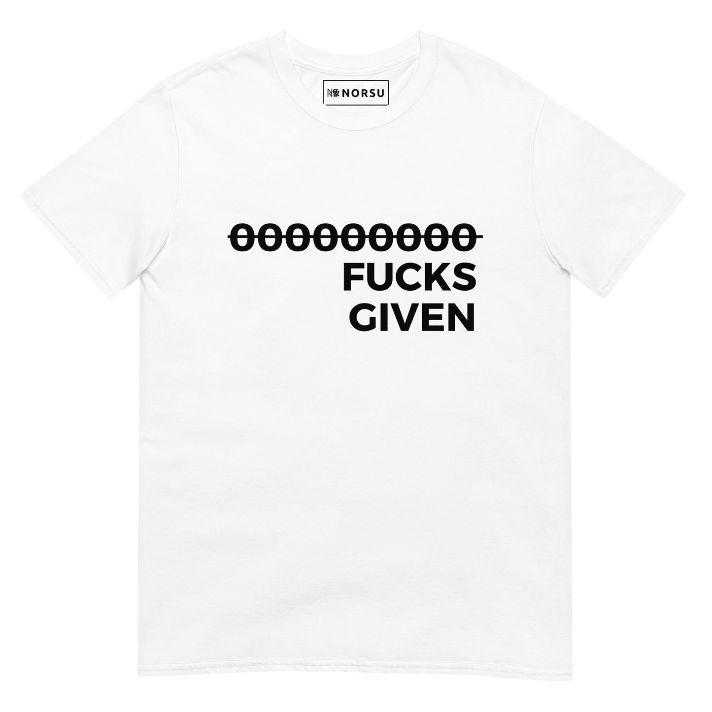 Λευκό Ανδρικό T-shirt - Zero F*cks Given