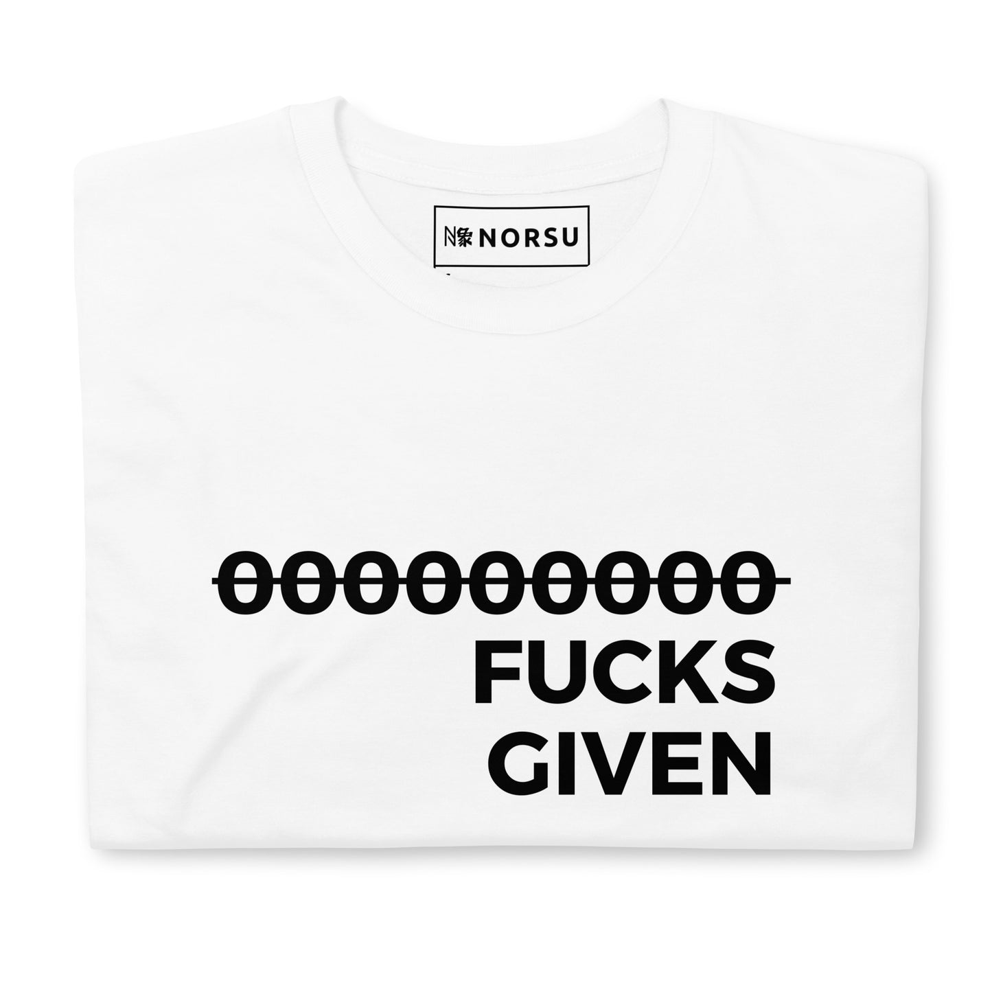 Λευκό Ανδρικό T-shirt - Zero F*cks Given
