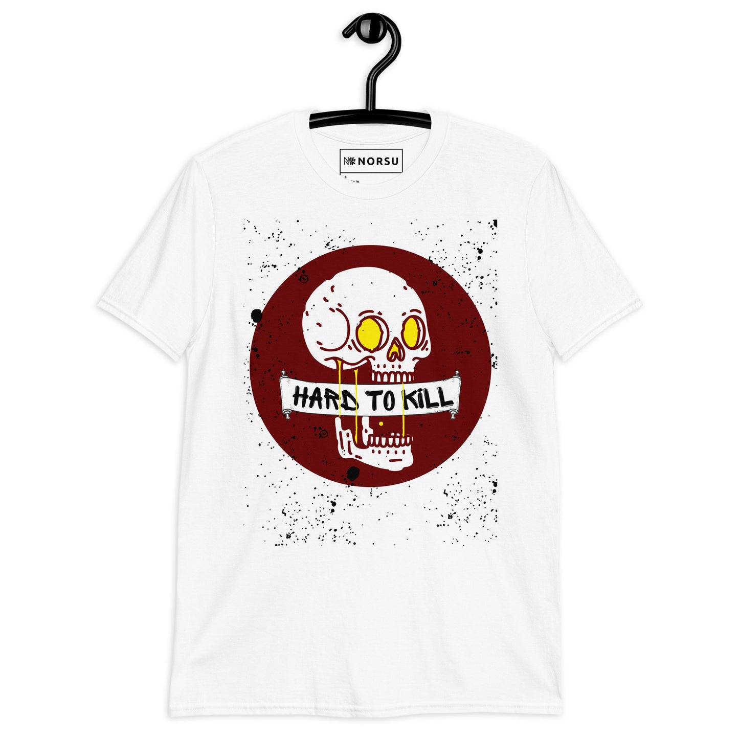 White Men's T-shirt - Skull Hard to K*ll