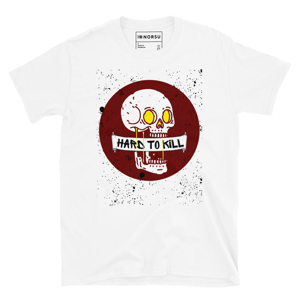 White Men's T-shirt - Skull Hard to K*ll