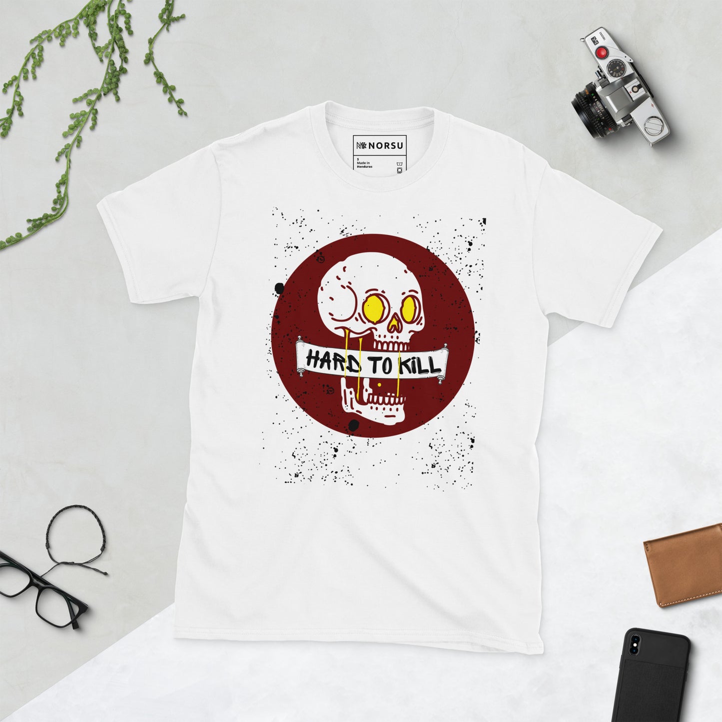 White Men's T-shirt - Skull Hard to K*ll
