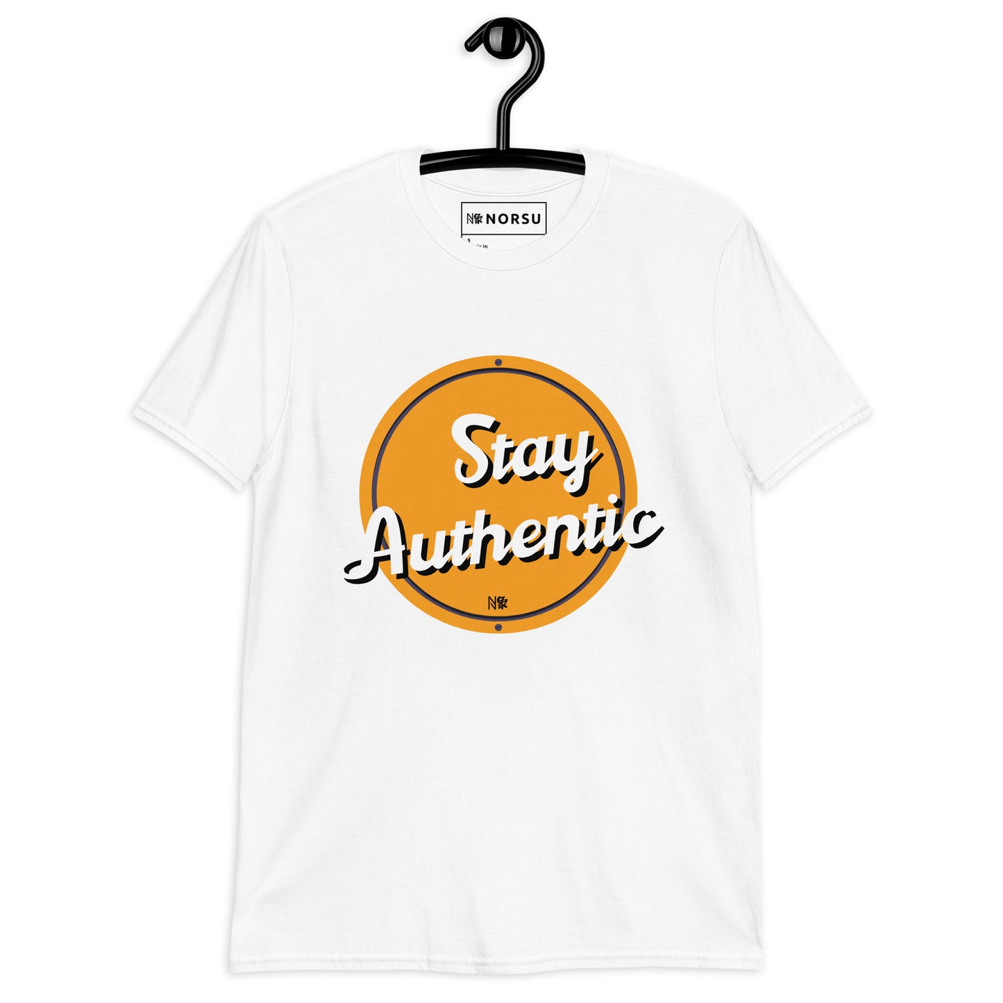 Λευκό Ανδρικό T-shirt - Stay Authentic