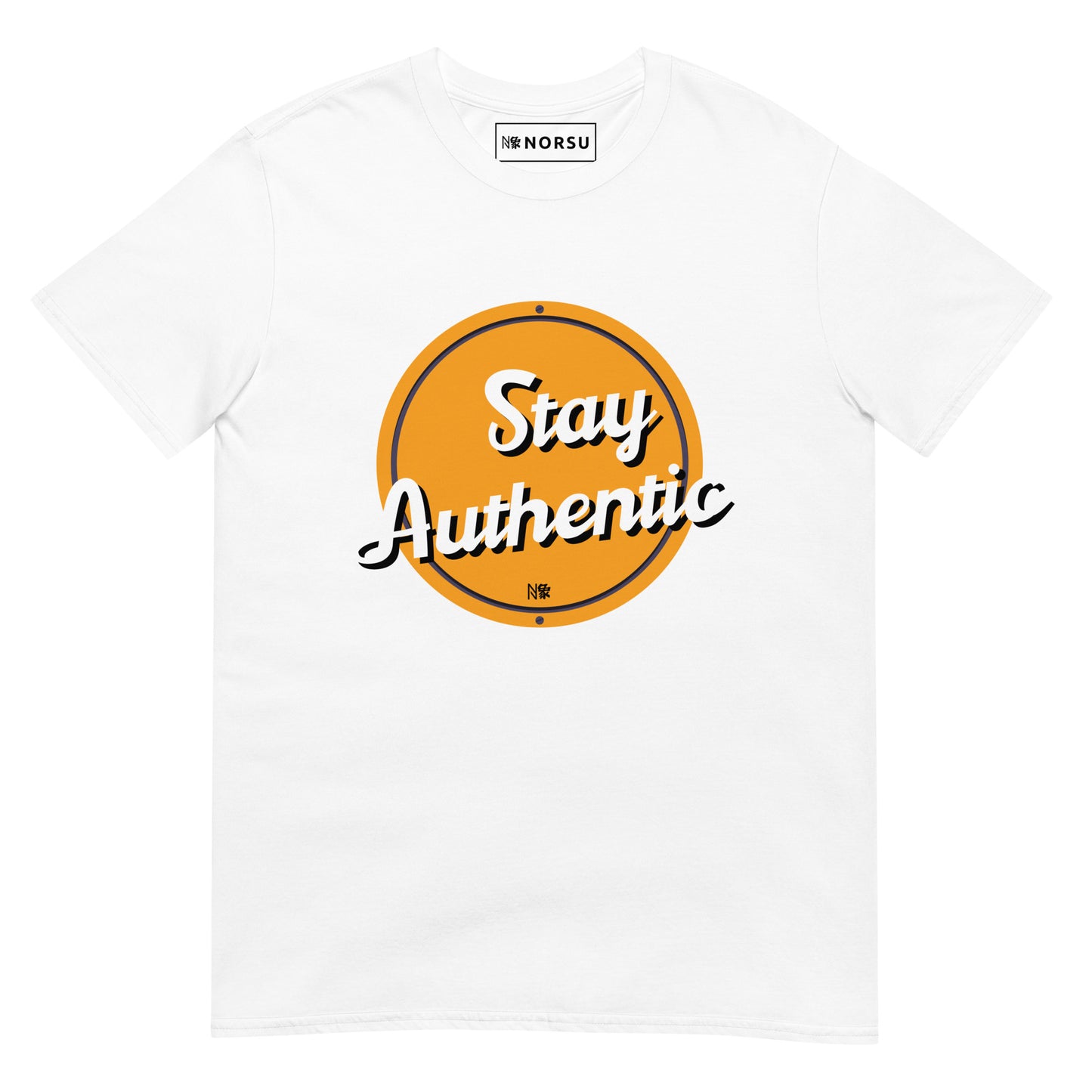 Λευκό Ανδρικό T-shirt - Stay Authentic