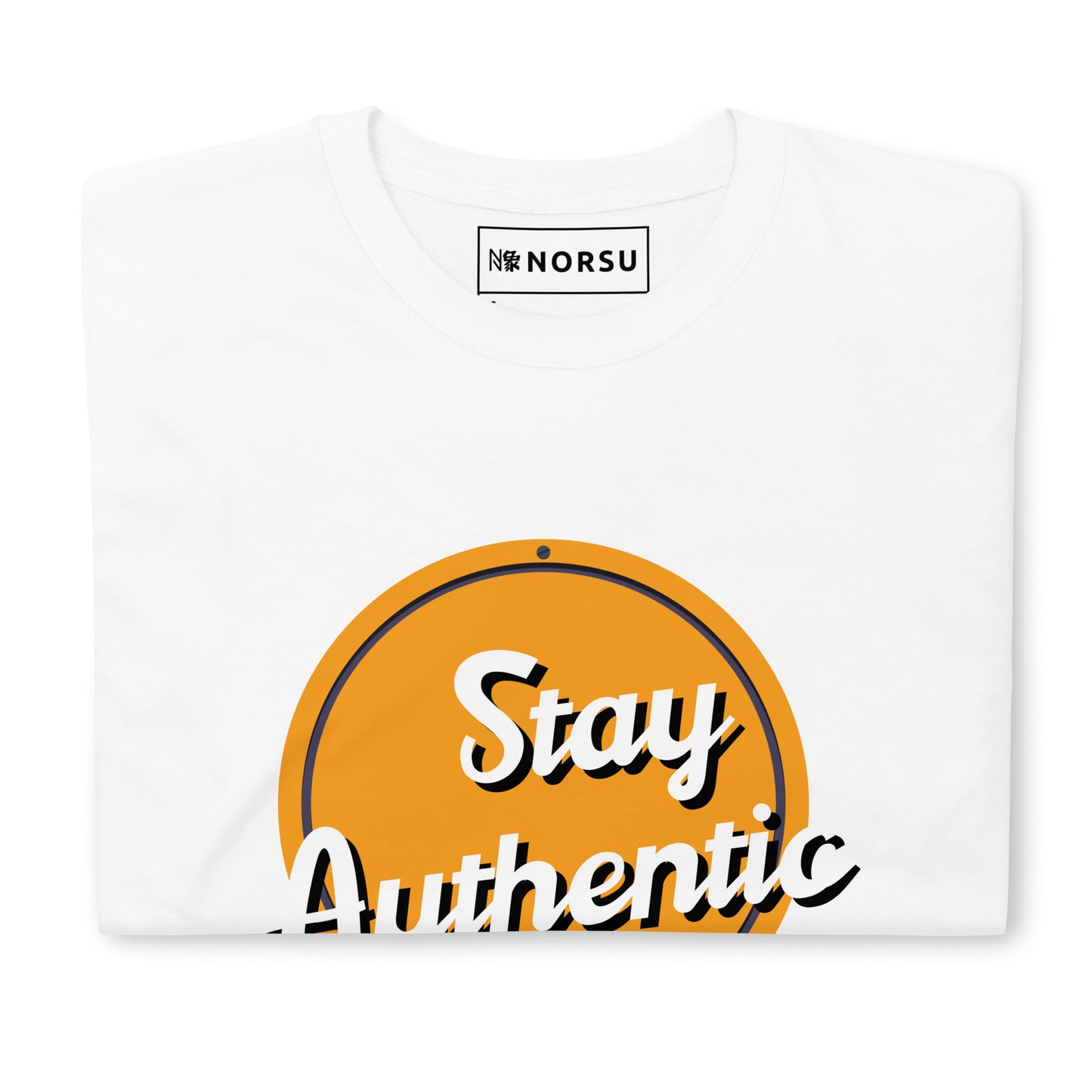 Λευκό Ανδρικό T-shirt - Stay Authentic