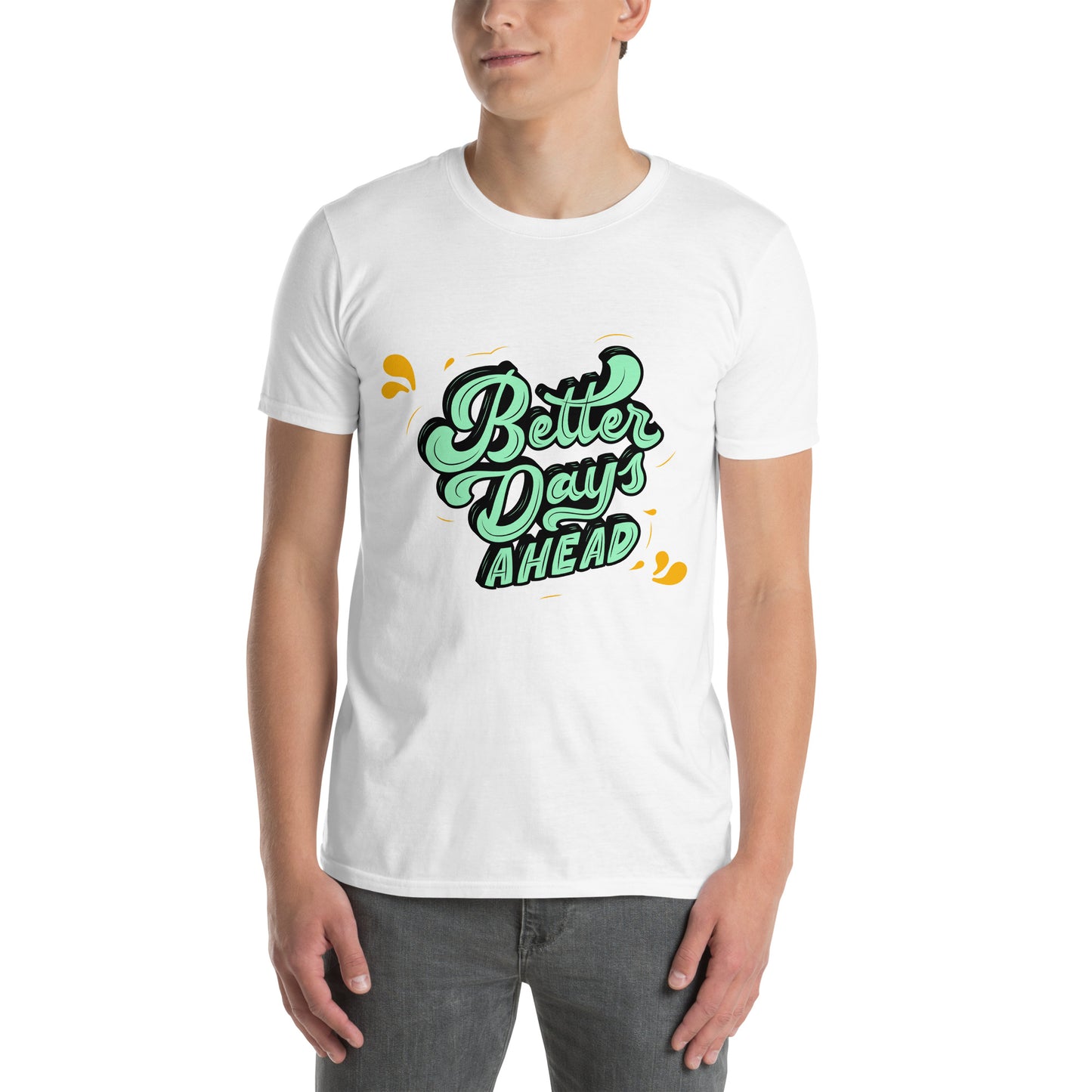Λευκό Ανδρικό T-shirt - Better Days Ahead Graffiti