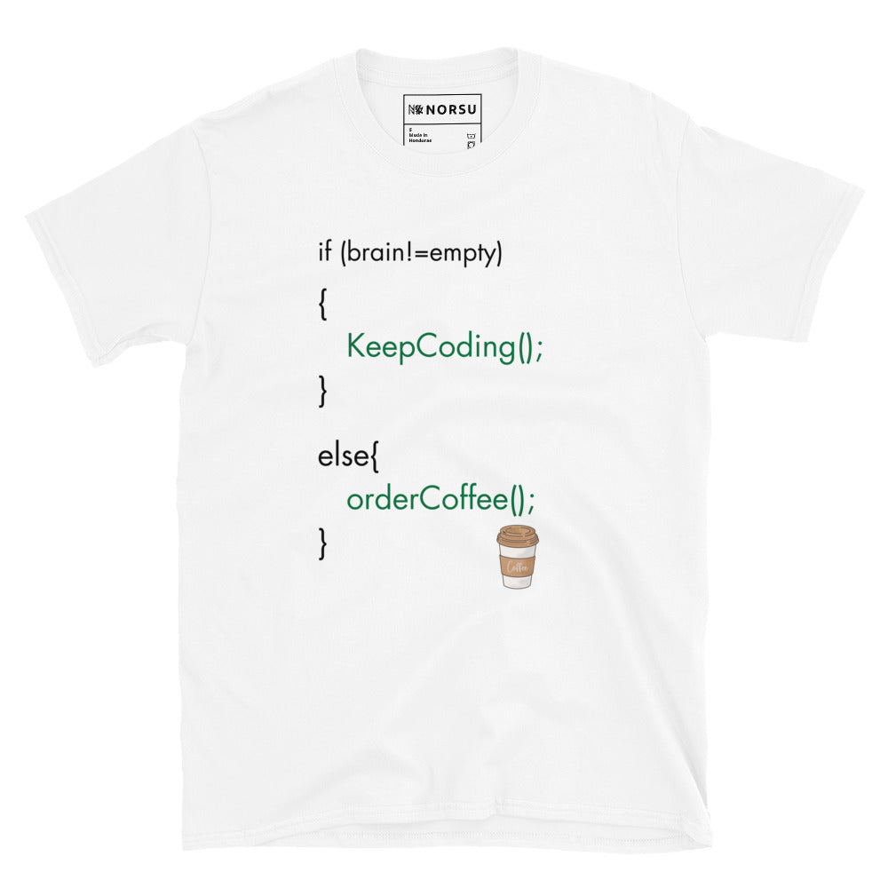 Λευκό Ανδρικό T-shirt - JavaScript Function Keep Coding