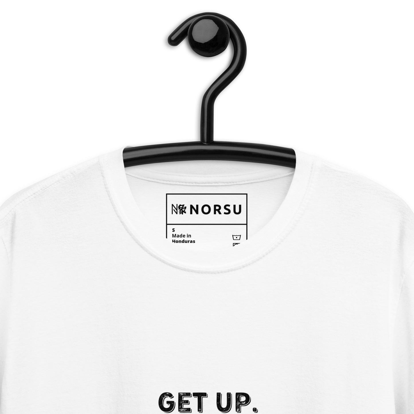 Λευκό Ανδρικό T-shirt - Get up, Push up, Pull up, Chin up, Level up