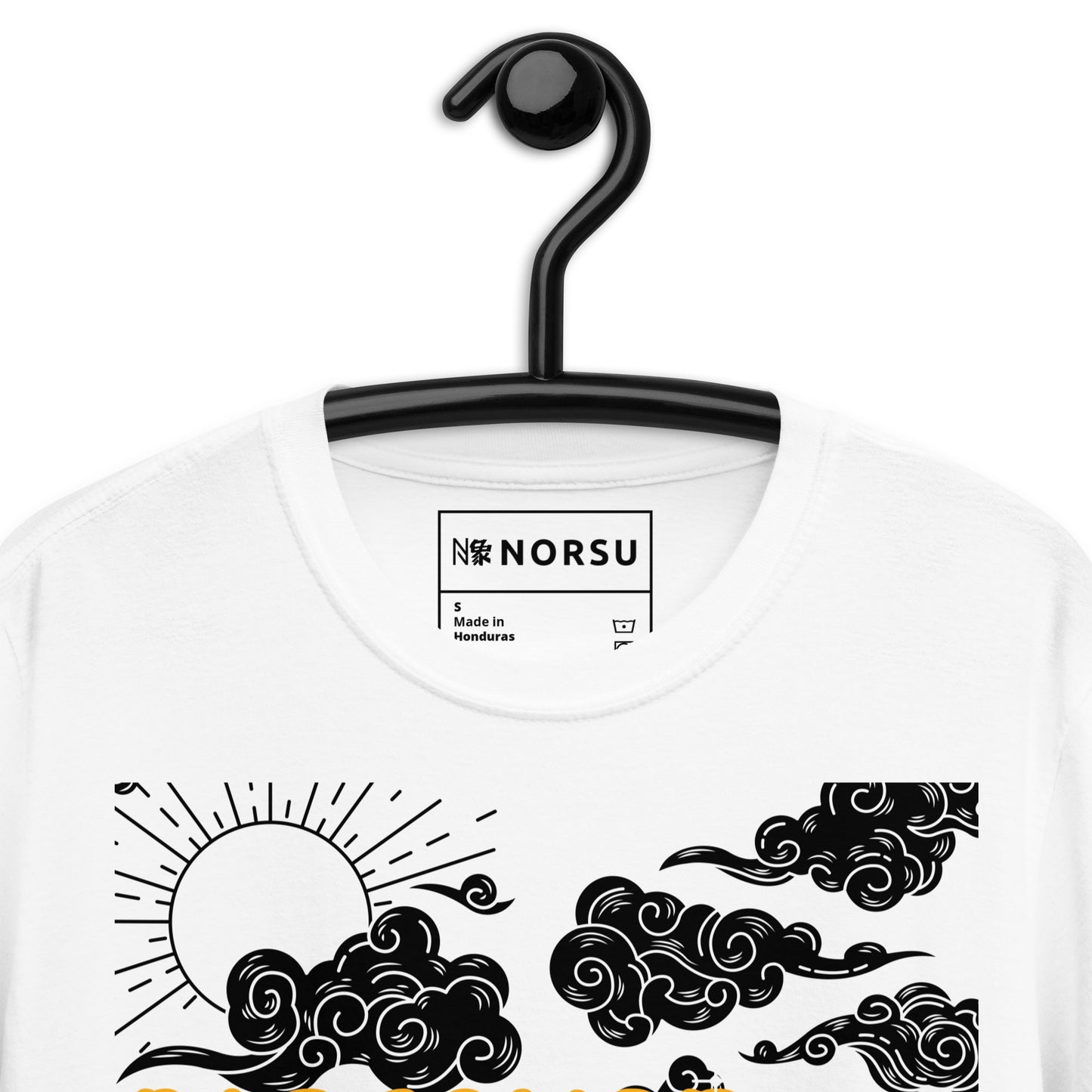 Λευκό Ανδρικό T-shirt - Discover the sun among the clouds