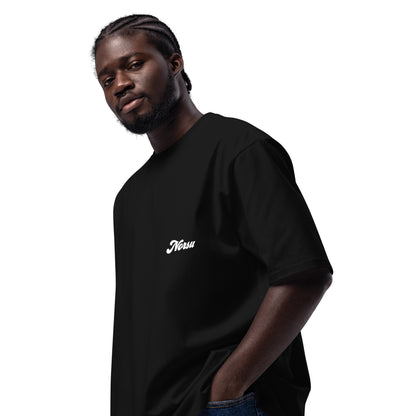 Oversized Μαύρο Ανδρικό T-shirt - Always be Disrupting Artistic Graffiti over Painting