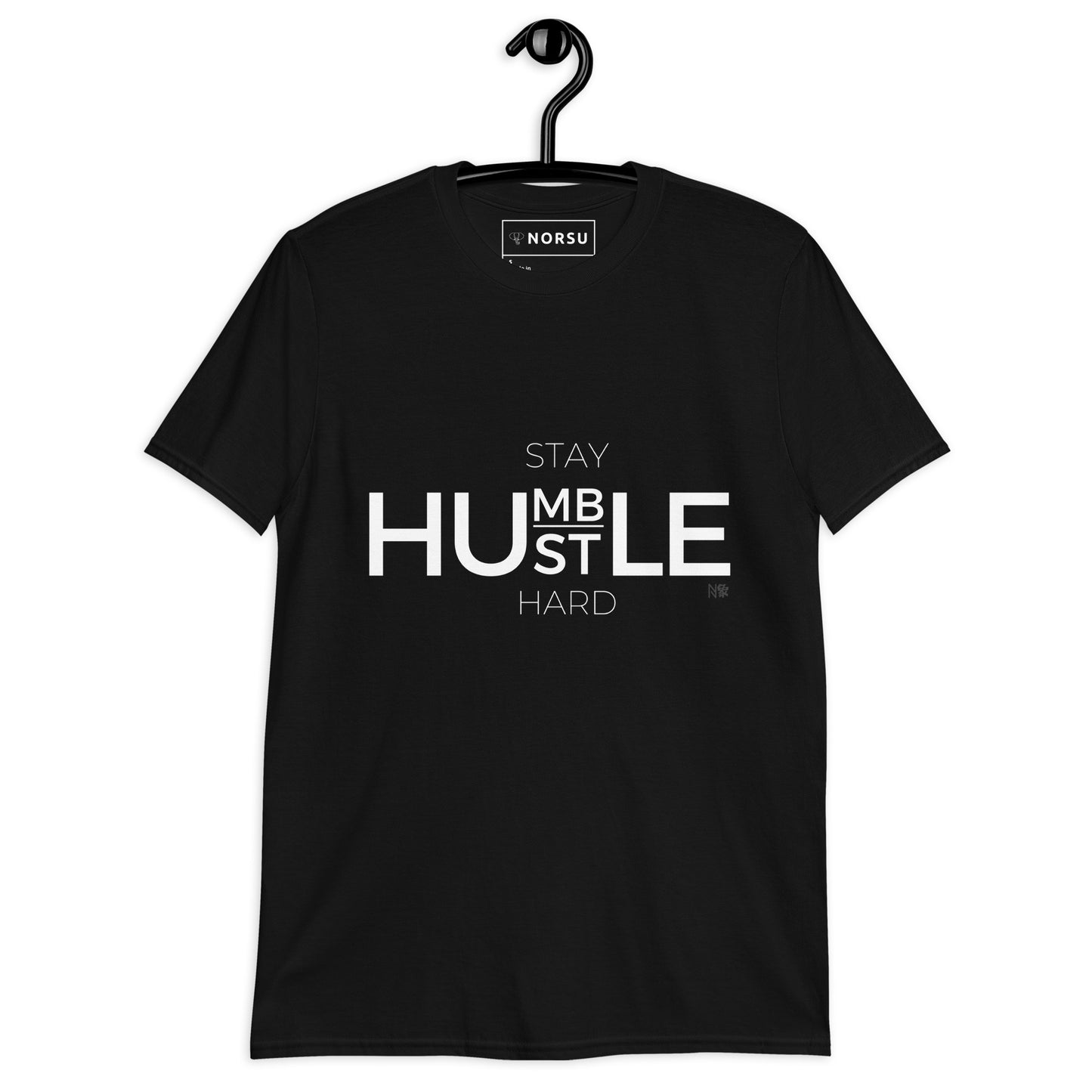 Μαύρο Ανδρικό T-shirt - Stay Humble, Hustle Hard