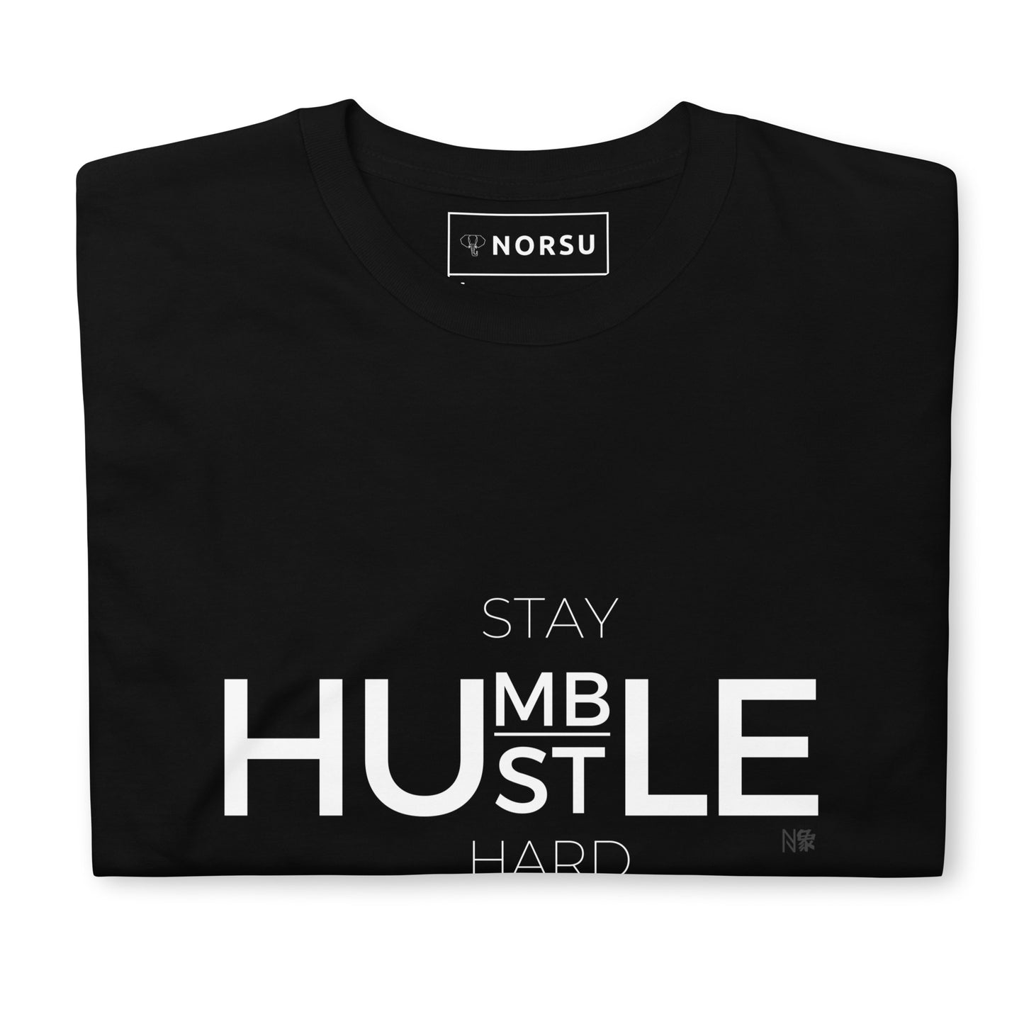 Μαύρο Ανδρικό T-shirt - Stay Humble, Hustle Hard