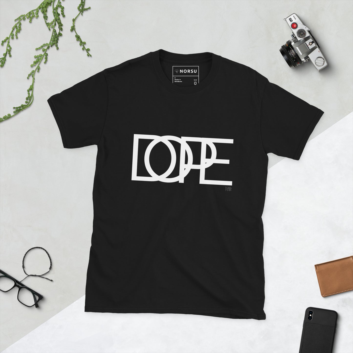 Μαύρο Ανδρικό T-shirt - Dope