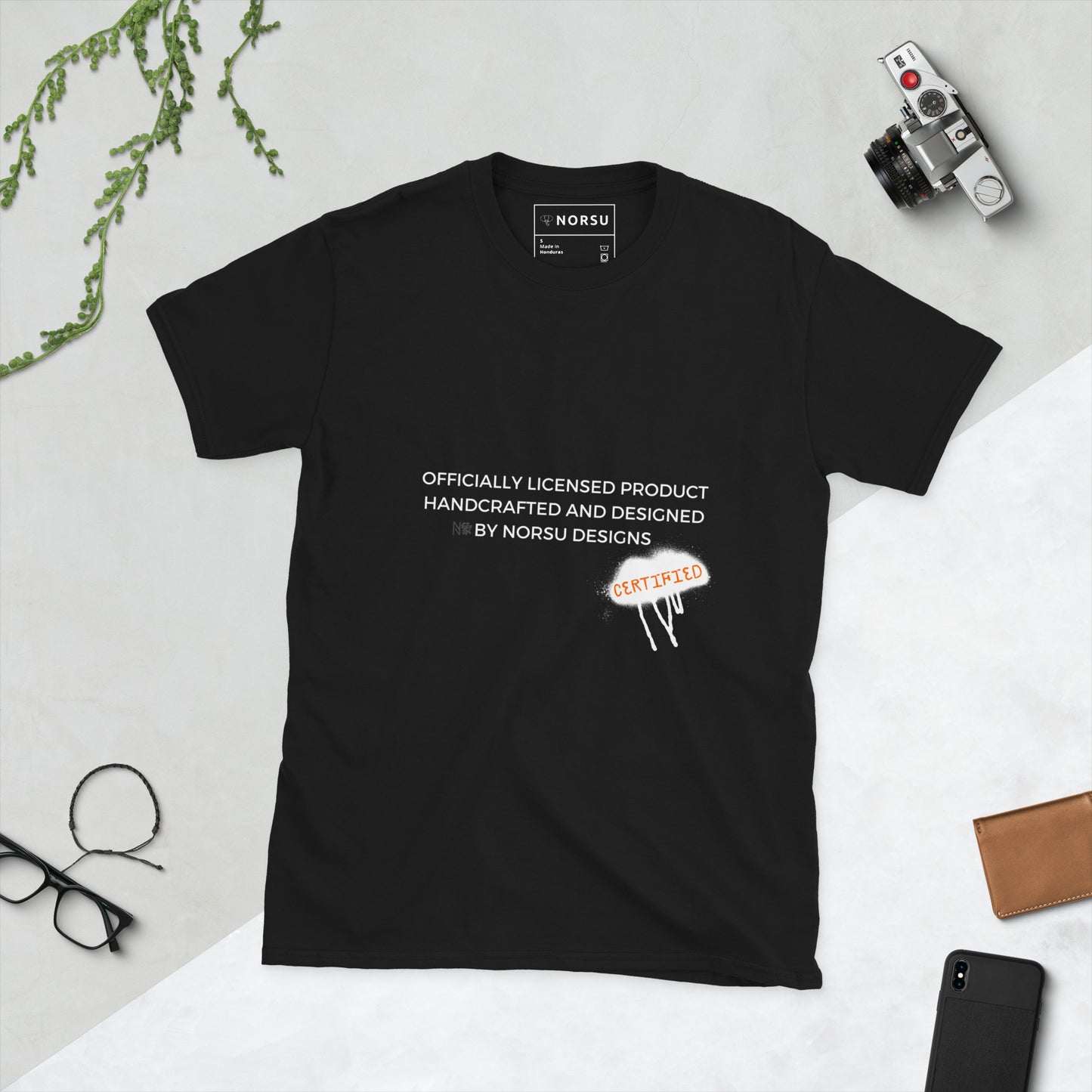 Μαύρο Ανδρικό T-shirt - Γκραφίτι Certified Norsu Designs