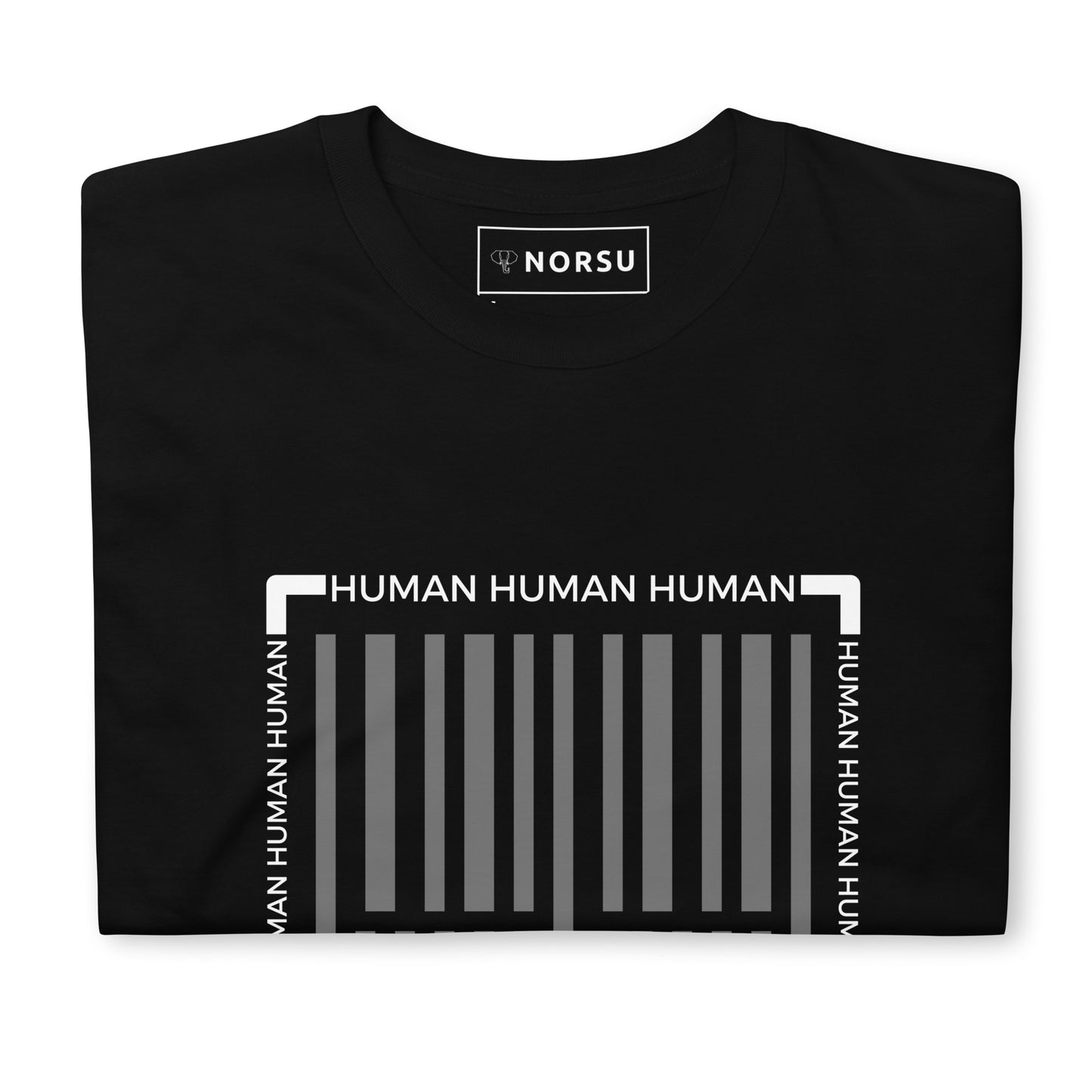 Μαύρο Ανδρικό T-shirt - Άνθρωπος Barcode