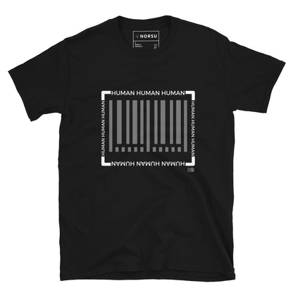 Μαύρο Ανδρικό T-shirt - Άνθρωπος Barcode