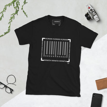 Μαύρο Ανδρικό T-shirt - Άνθρωπος Barcode