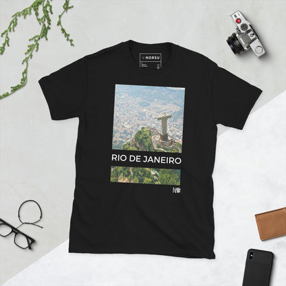 Μαύρο Ανδρικό T-shirt - Ρίο Ντε Τζανέιρο Άγαλμα του Χριστού Λυτρωτή