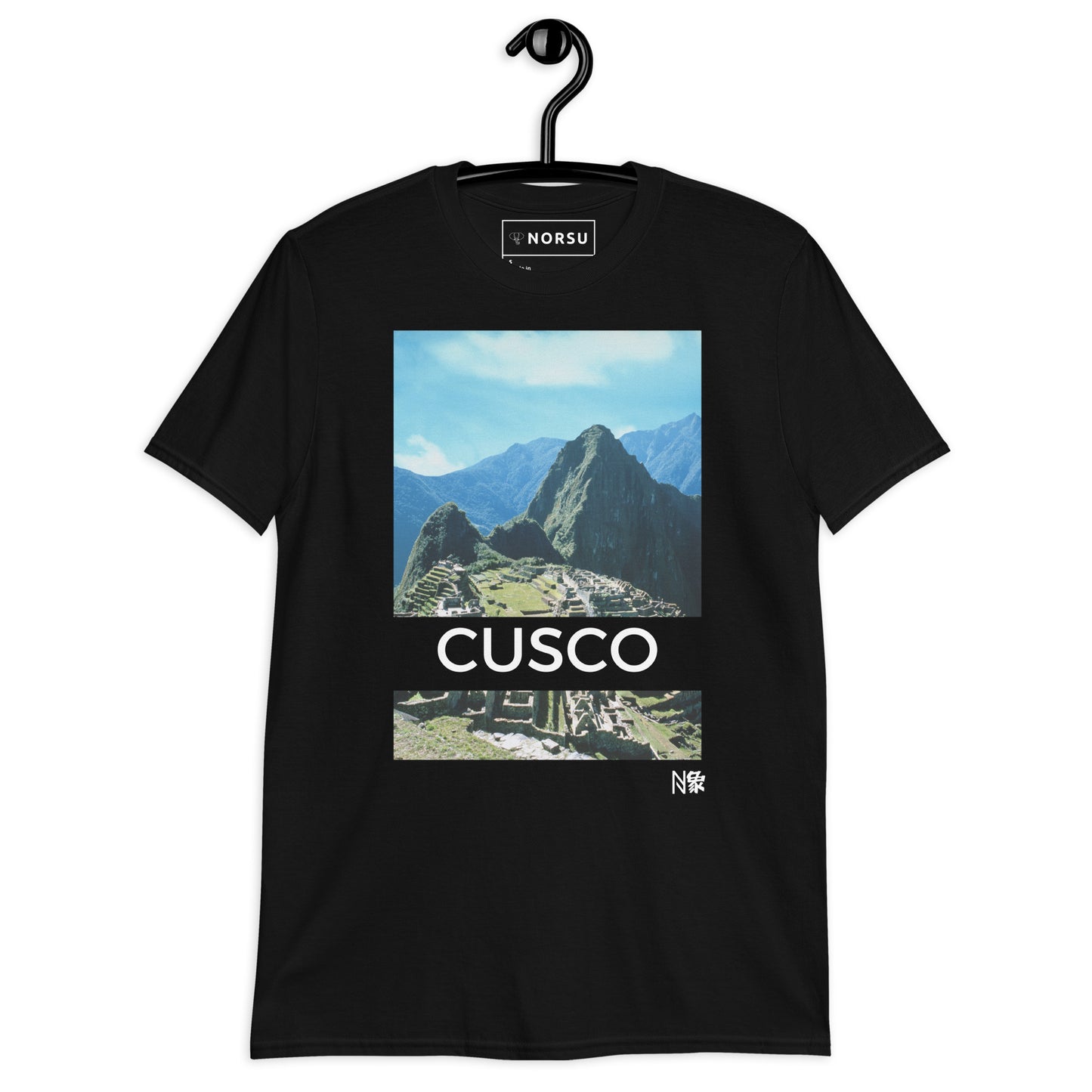 Μαύρο Ανδρικό T-shirt - Cusco Μάτσου Πίτσου Περού