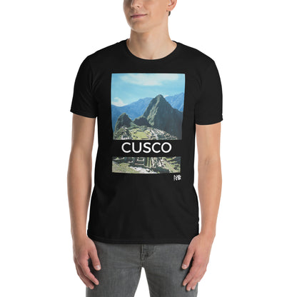 Μαύρο Ανδρικό T-shirt - Cusco Μάτσου Πίτσου Περού