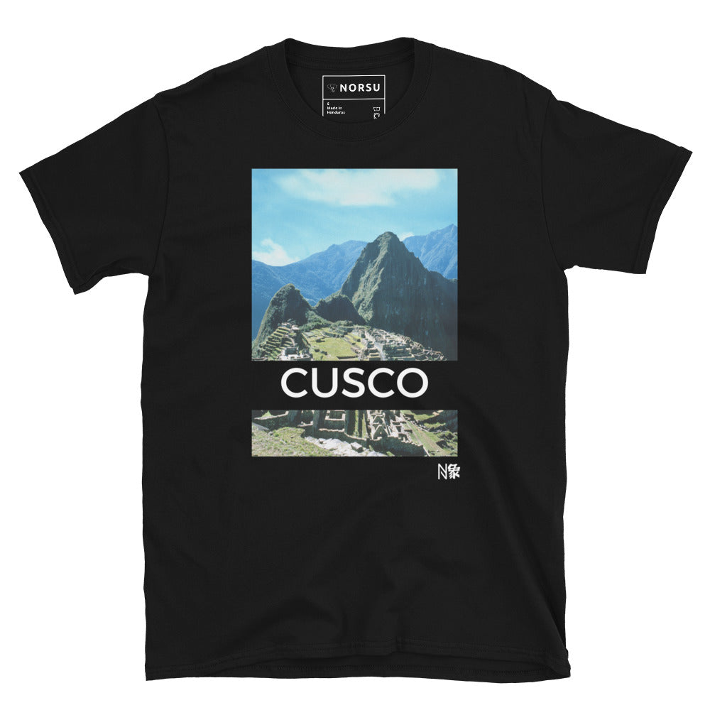 Μαύρο Ανδρικό T-shirt - Cusco Μάτσου Πίτσου Περού