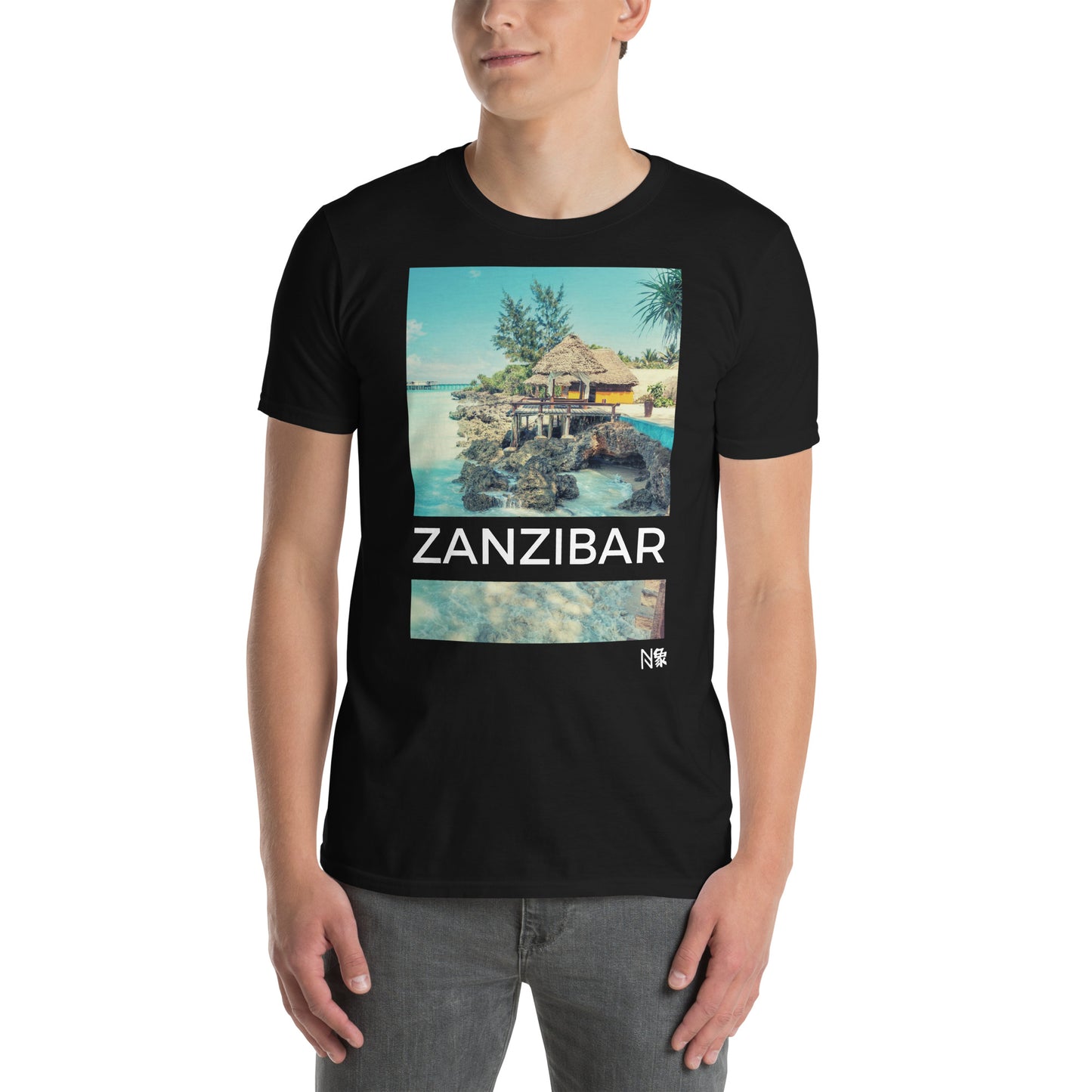 Μαύρο Ανδρικό T-shirt - Ζανζιβάρη