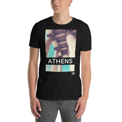 Μαύρο Ανδρικό T-shirt - Aθήνα Παρθενώνας