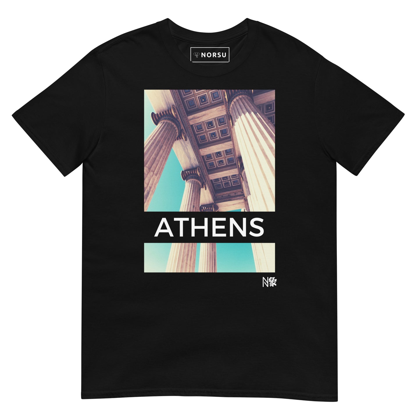 Μαύρο Ανδρικό T-shirt - Aθήνα Παρθενώνας