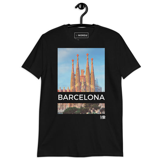 Μαύρο Ανδρικό T-shirt - Βαρκελώνη Sagrada Familia