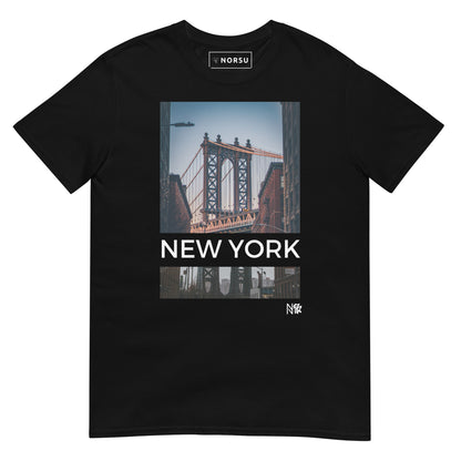 Μαύρο Ανδρικό T-shirt - Νέα Υόρκη Brooklyn Bridge