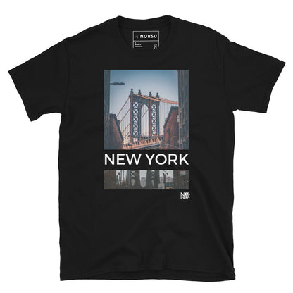 Μαύρο Ανδρικό T-shirt - Νέα Υόρκη Brooklyn Bridge