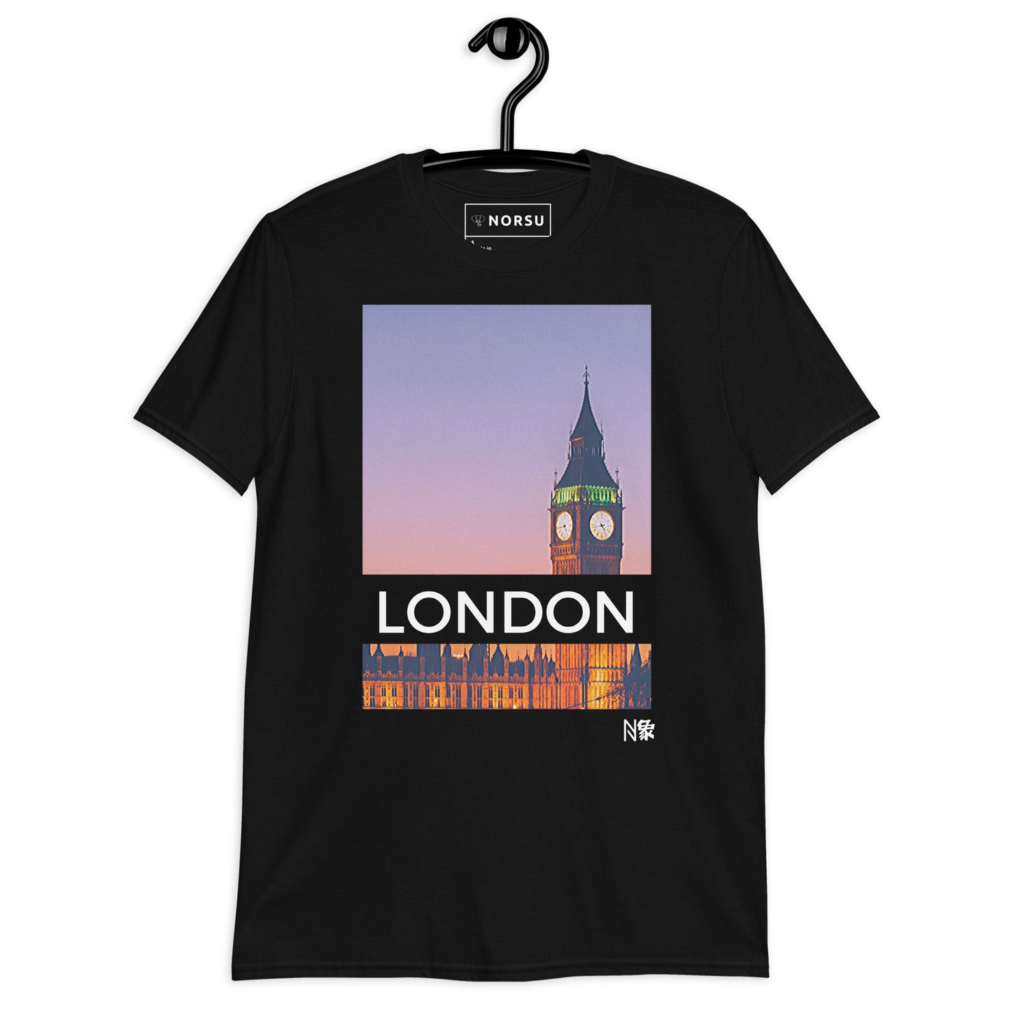 Μαύρο Ανδρικό T-shirt - Λονδίνο Big Ben