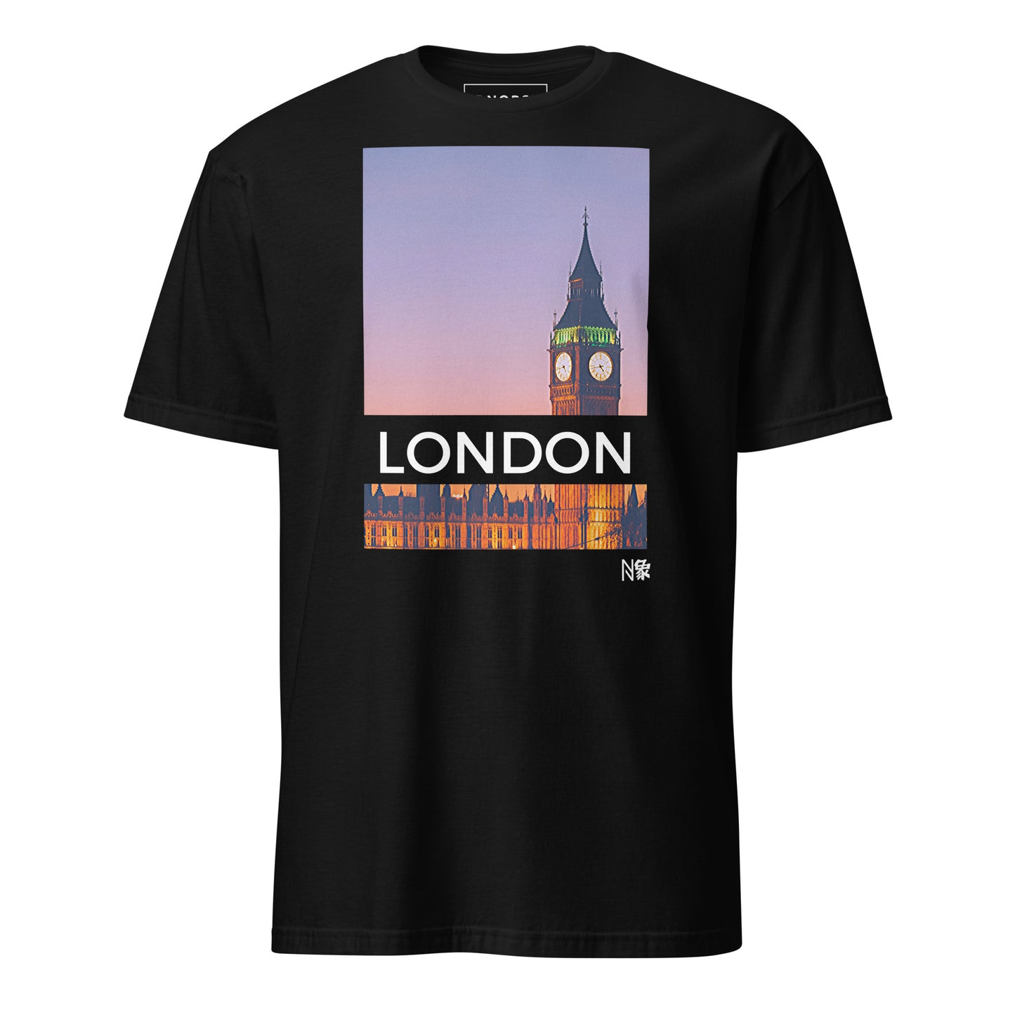 Μαύρο Ανδρικό T-shirt - Λονδίνο Big Ben