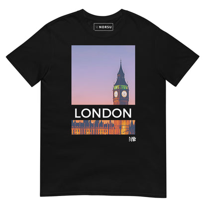 Μαύρο Ανδρικό T-shirt - Λονδίνο Big Ben