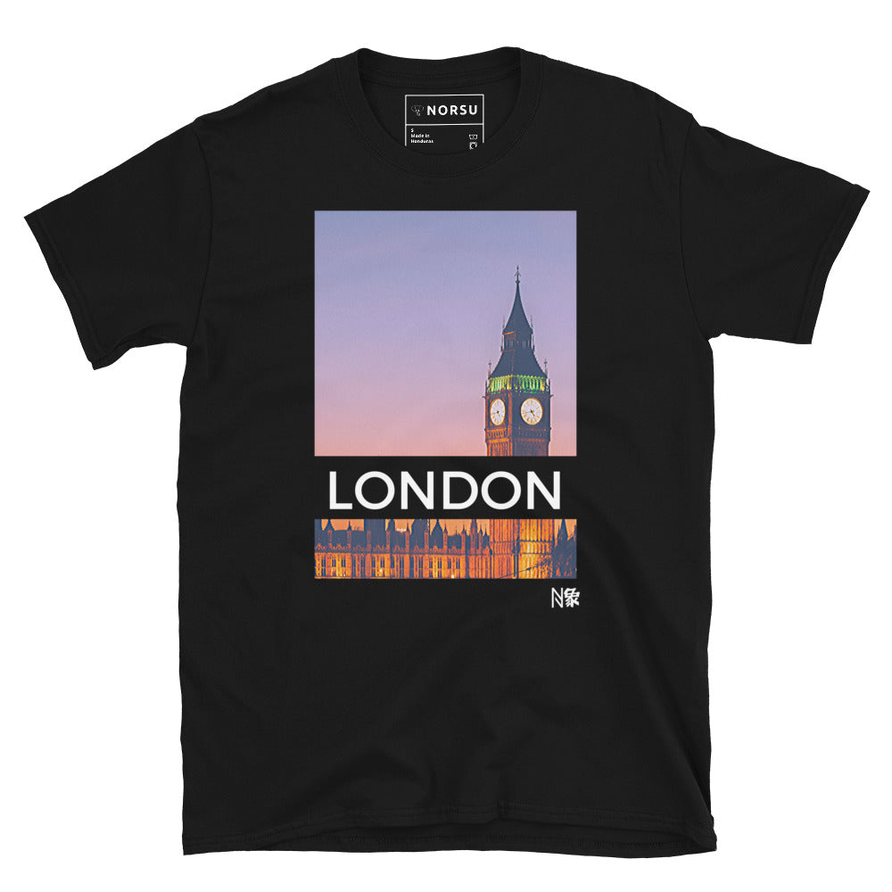 Μαύρο Ανδρικό T-shirt - Λονδίνο Big Ben