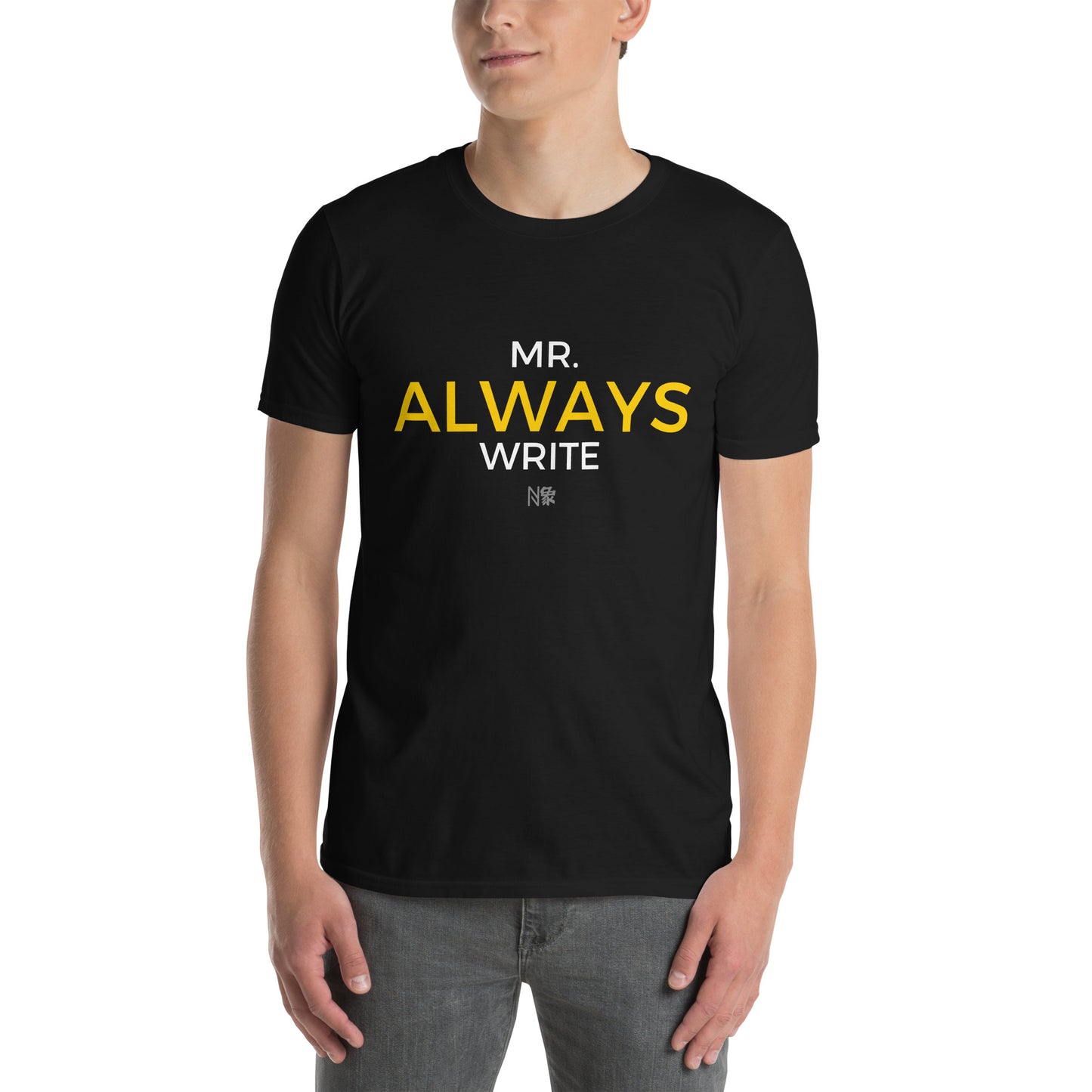 Μαύρο Ανδρικό T-shirt - Mr. Always Write