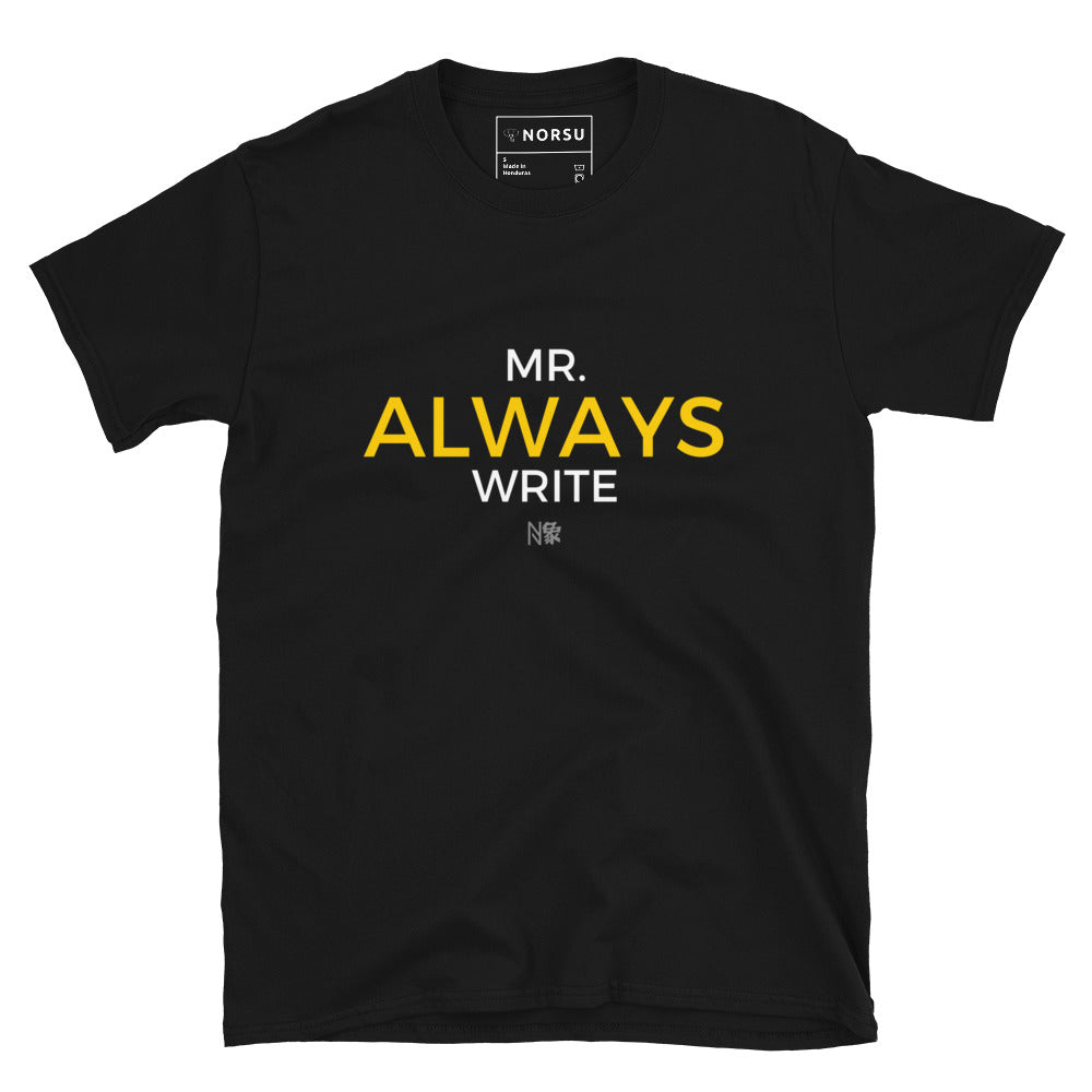 Μαύρο Ανδρικό T-shirt - Mr. Always Write