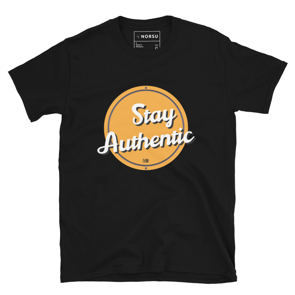 Μαύρο Ανδρικό T-shirt - Stay Authentic