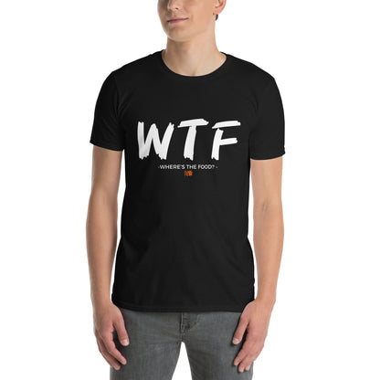 Μαύρο Ανδρικό T-shirt - WTF (Where's the food?)