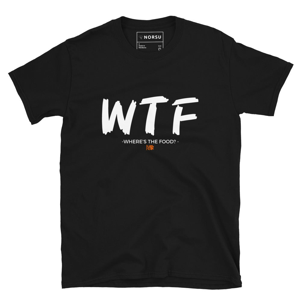 Μαύρο Ανδρικό T-shirt - WTF (Where's the food?)