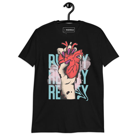 Μαύρο Ανδρικό T-shirt - Reality Heart