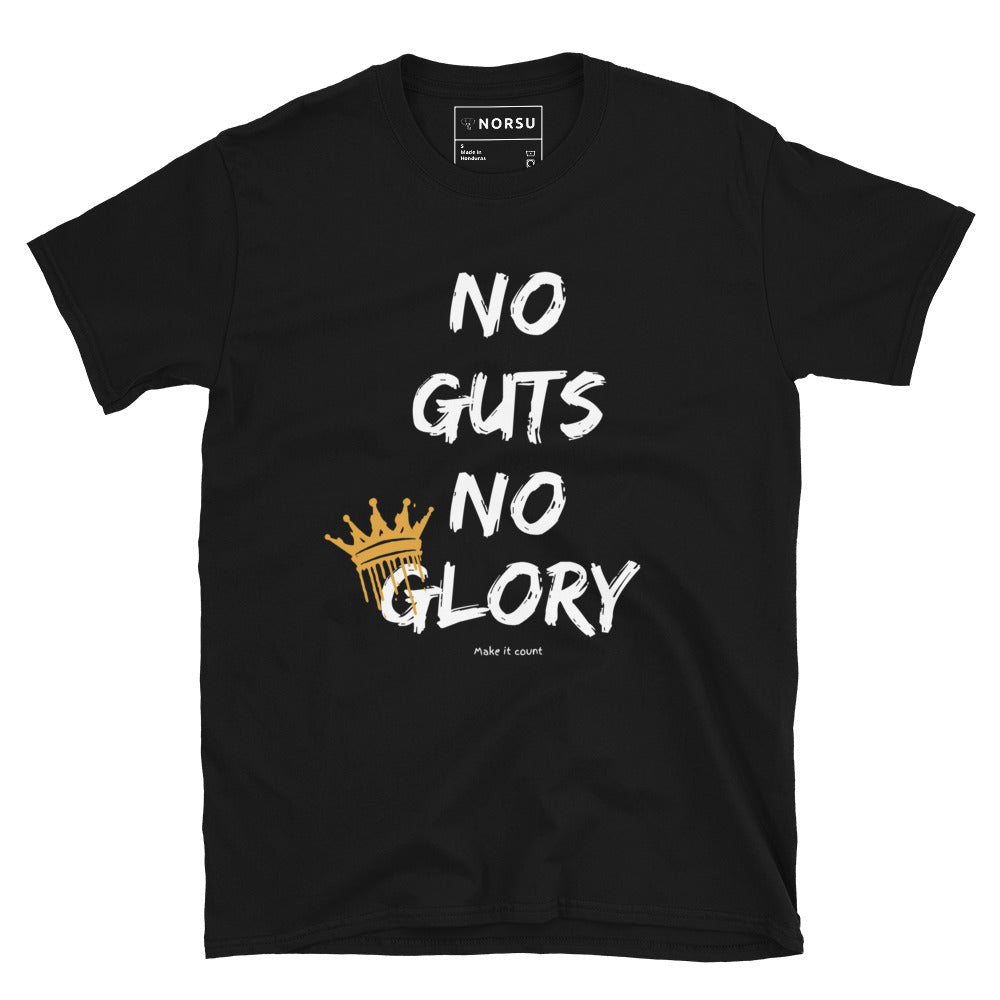 Μαύρο Ανδρικό T-shirt - No Guts, No Glory