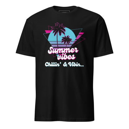 Μαύρο Ανδρικό T-shirt - Summer Vibes, Chillin' & Vibin'