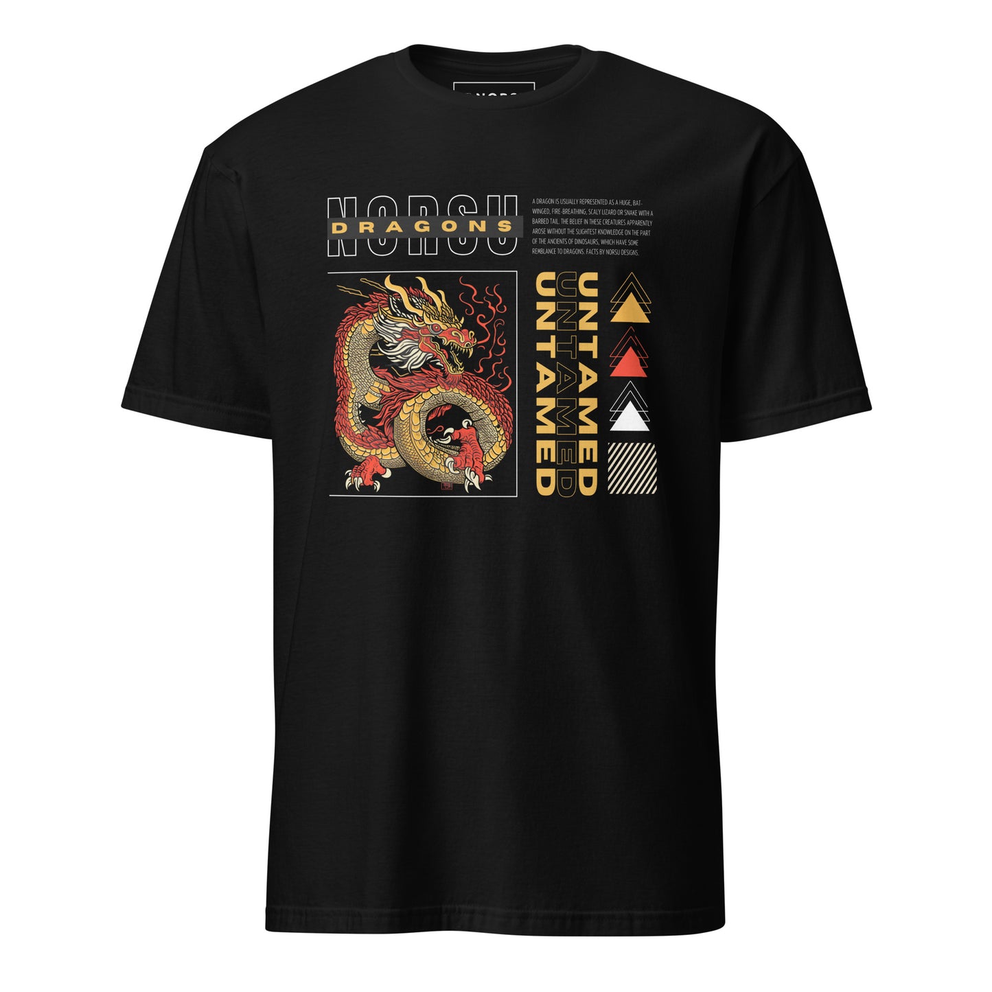 Μαύρο Ανδρικό T-shirt - Δράκος Dragon Untamed