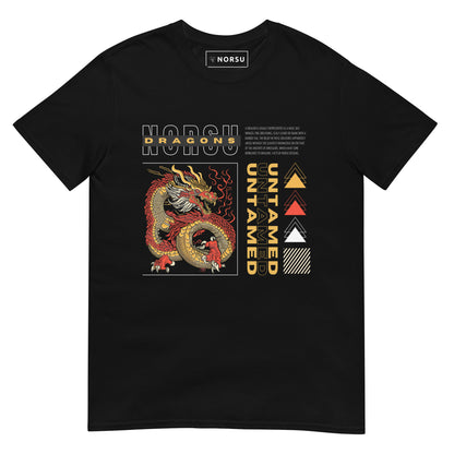 Μαύρο Ανδρικό T-shirt - Δράκος Dragon Untamed