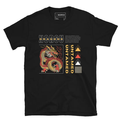 Μαύρο Ανδρικό T-shirt - Δράκος Dragon Untamed