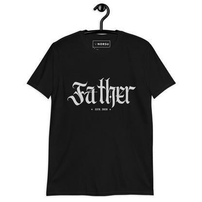 Μαύρο Ανδρικό T-shirt - Father, Estd. 2020